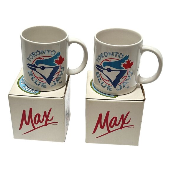 Maxwell House Mug MAX Lot 2 Toronto Blue Jays Game Day 1991 Baseball Canada New - Picture 3 of 12